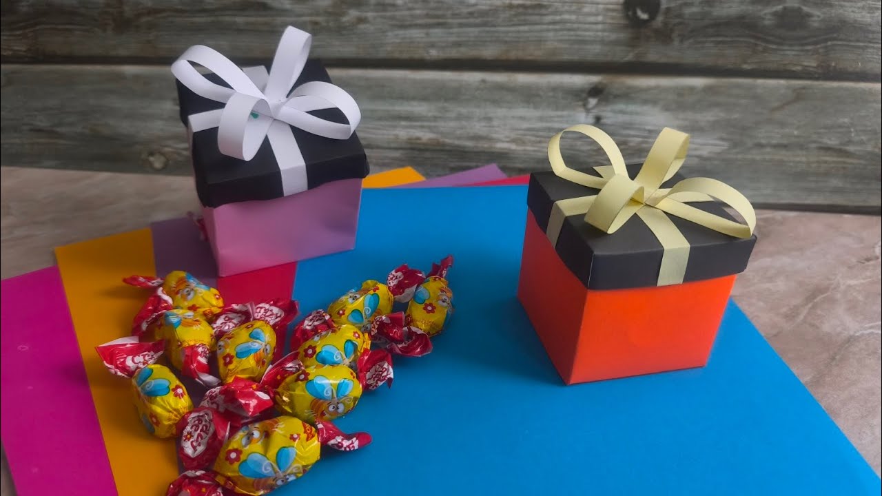 Подарочная коробка из бумаги для конфет, украшений, идея для подарков #giftbox #diy #craft 