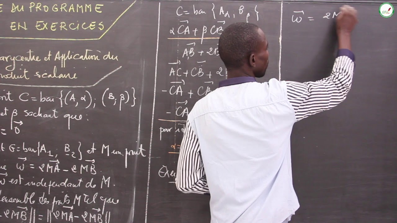 Exercices - Première S - Mathématiques : Synthèse du programme / Barycentre et application du pdt