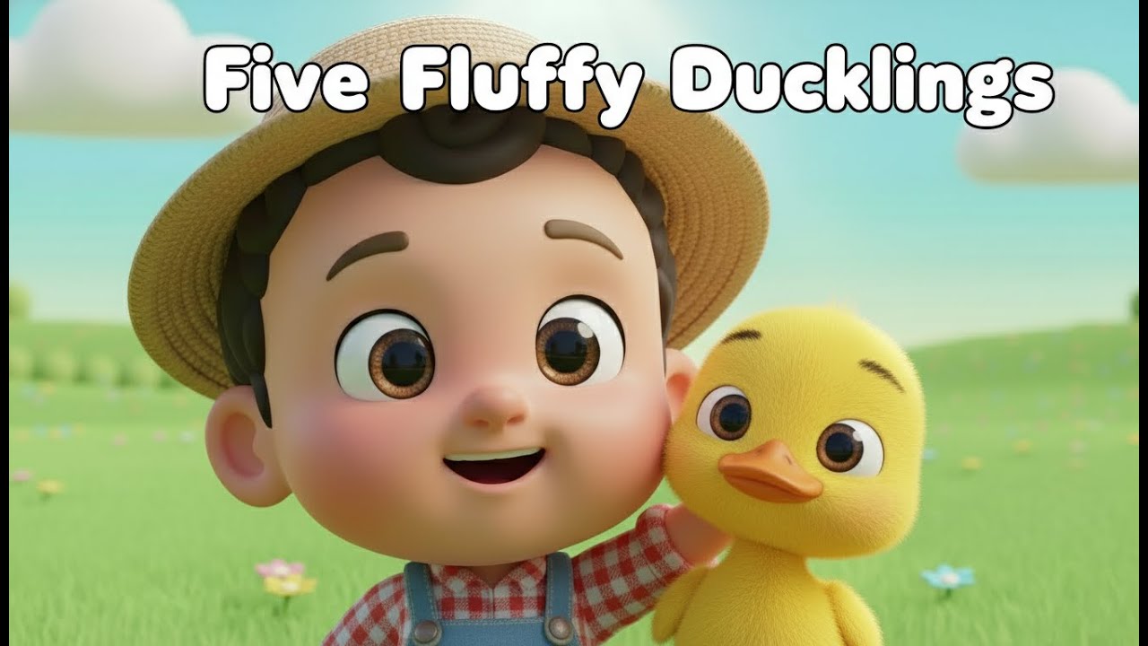 Five Fluffy Ducklings 🦆 | Counting Nursery Rhyme for Kids | GuGuZuZuTV