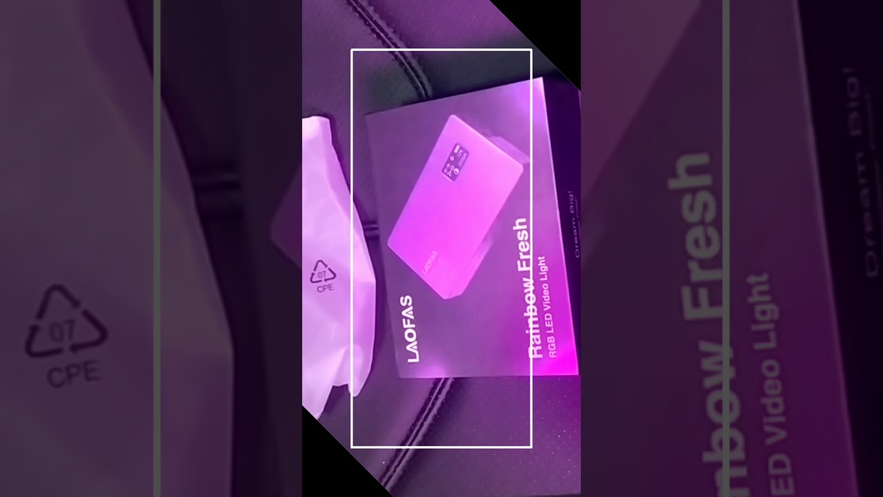 LAOFAS Rainbow Fresh Full Color Luce video LED RGB Light unboxing