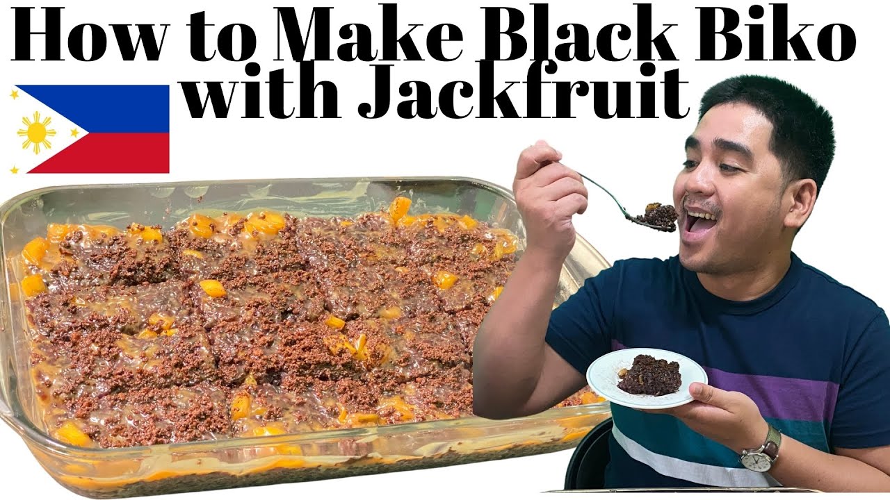 | Biko | Black Glutinous Rice with Jackfruit | Biko with Langka | Black Sticky Rice Recipe | E14