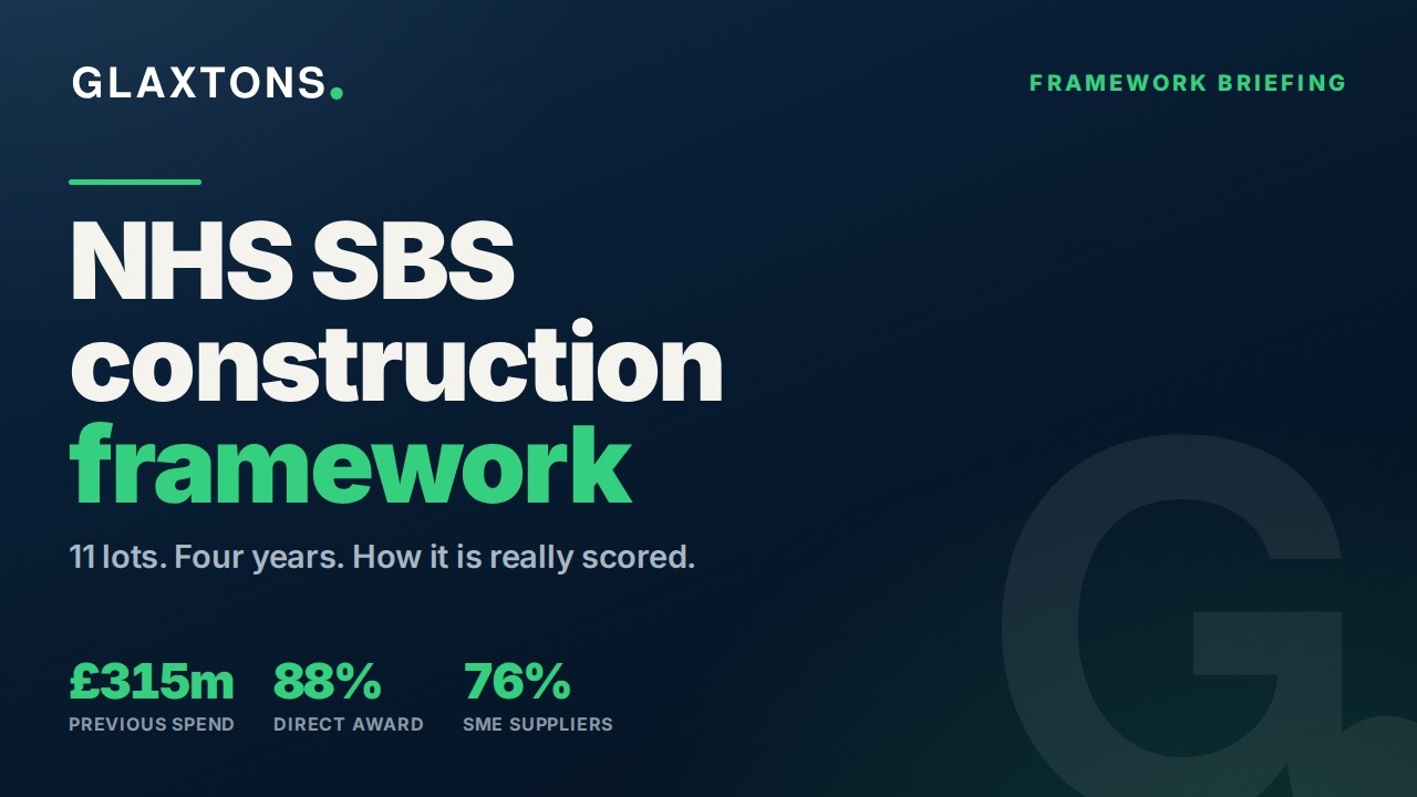 NHS SBS Construction Framework (SBS10528): 11 Lots, How It Is Scored, Where Bids Are Lost