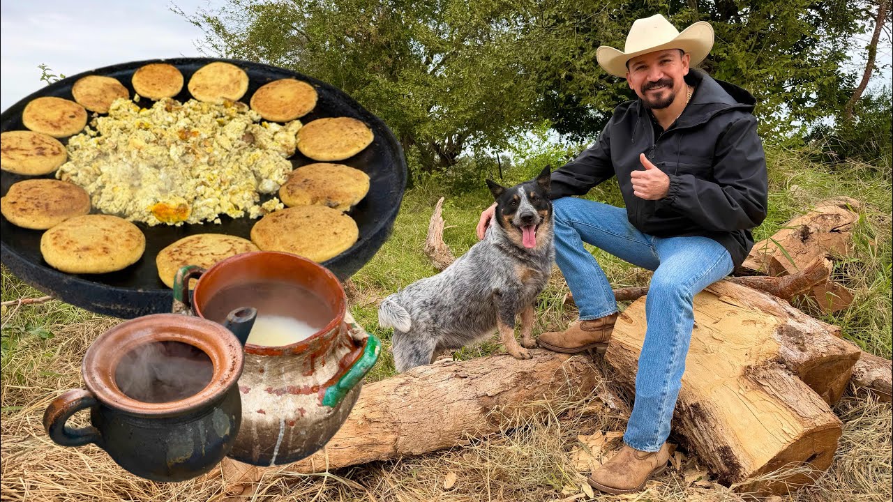 DESAYUNO RANCHERO 🤠🍳🌶️💯 #trending #viral #rancho #campo #desayuno 