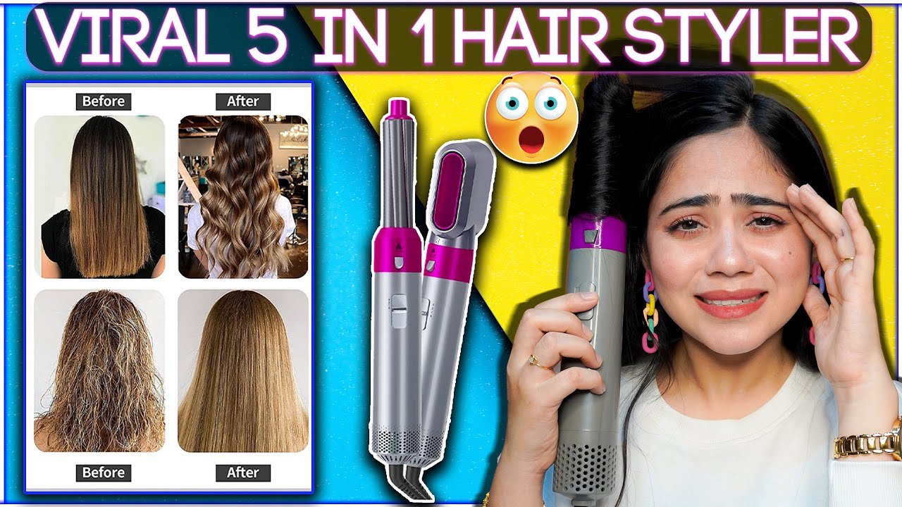 Trying Viral Magical 5 in 1 Hair Styler 😳| Does it works? | Ronak Qureshi