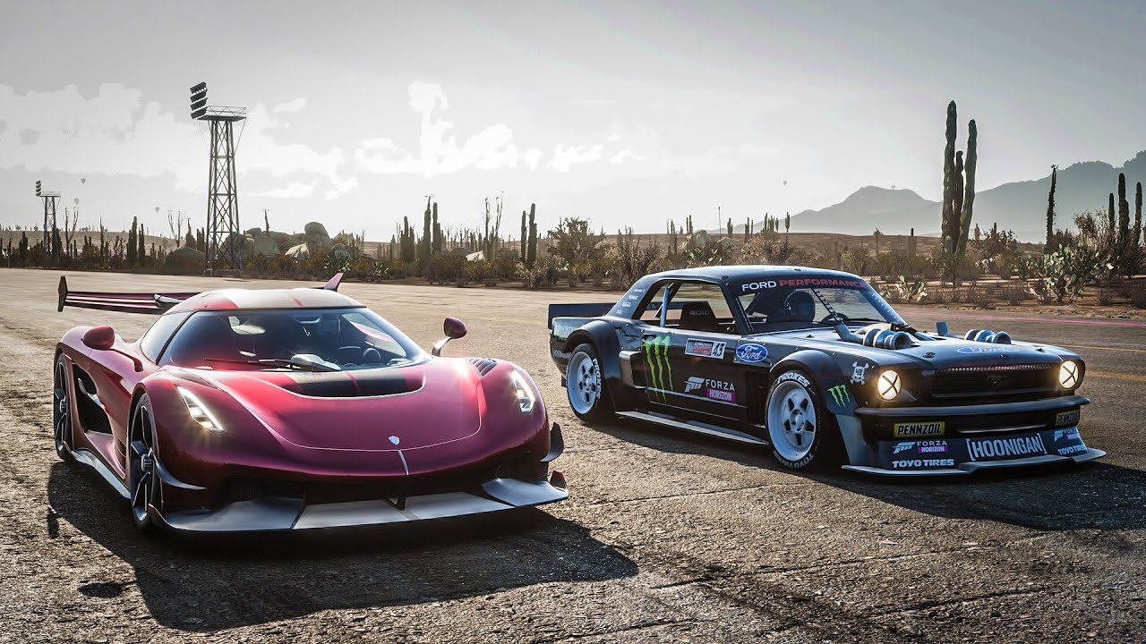 Forza Horizon 5 Drag race: Koenigsegg Jesko vs Hoonicorn Mustang V2