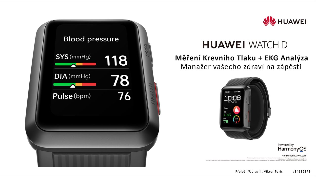 Huawei Watch D unboxing, rozbalení, představení, Krevní Tlak, EKG, Výměna Pásku