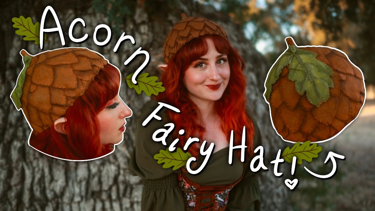 🍂 Making an Acorn Fairy Hat Out of Felt! 🐿  #Fairycore #diycrafts