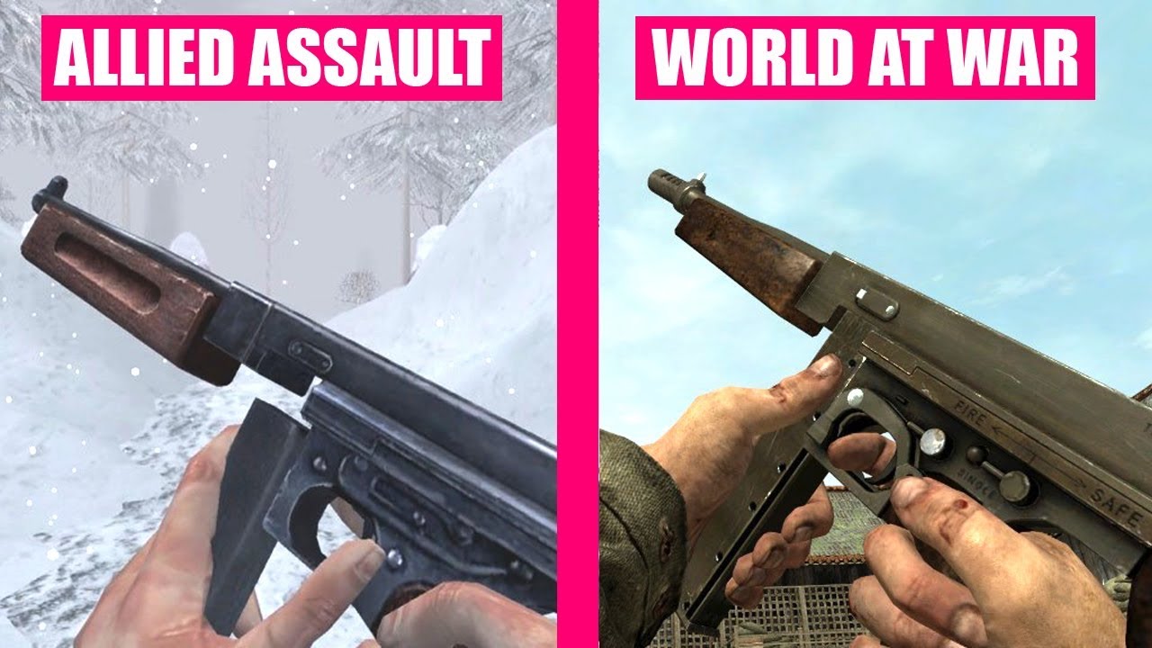 CoD World At War vs Medal of Honor Allied Assault - Weapons Comparison