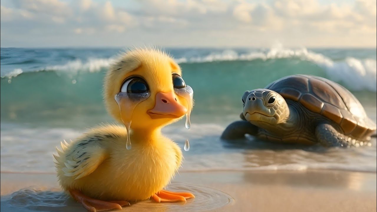 The Lost Duckling and the Kind Sea Turtle 🐢🦆 | Emotional 3D Cartoon Story