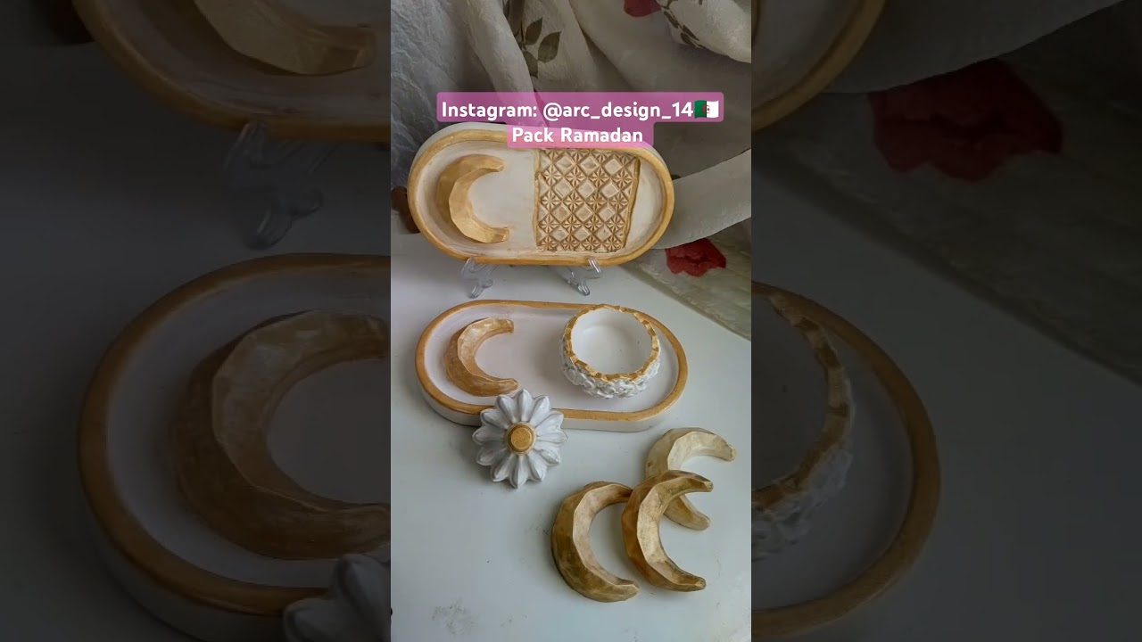Plateaux ovales en concrete (pl&acirc;tre) plus mebkhara nouveau design sp&eacute;cial pour le ramadan