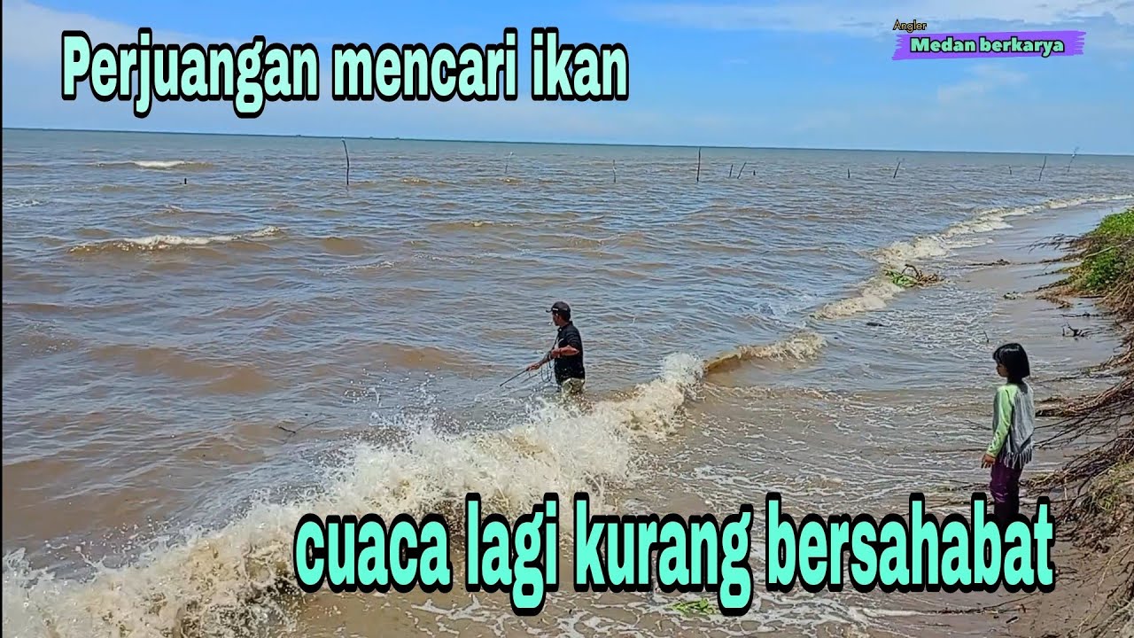 TERLALU NEKAT‼️MENCARI IKAN DI OMBAK BESAR#anglermedanberkarya#fishing #Menjala#laut#video#fyp#viral