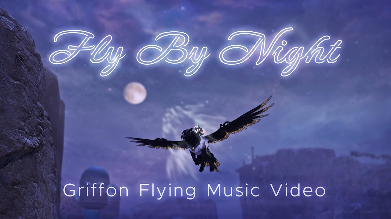𝗙𝗹𝘆 𝗕𝘆 𝗡𝗶𝗴𝗵𝘁 // GW2 Griffon Flying With [WING]