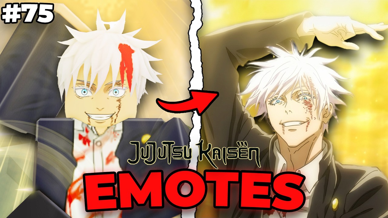Every Jujutsu Kaisen Emote in Jujutsu Shenanigans + Anime Comparison 