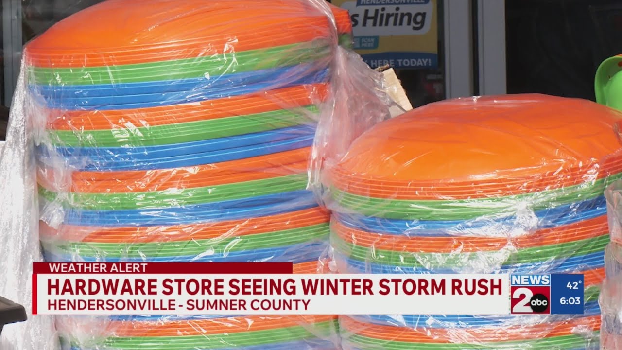 Hendersonville, TN hardware store sees rush ahead of winter storm