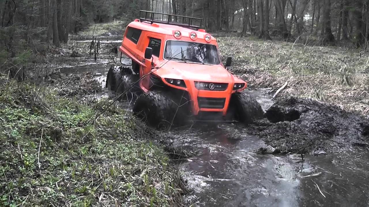 Вездеходы Литвина. All-terrain vehicle Litvina. Болото, торф, грязь.