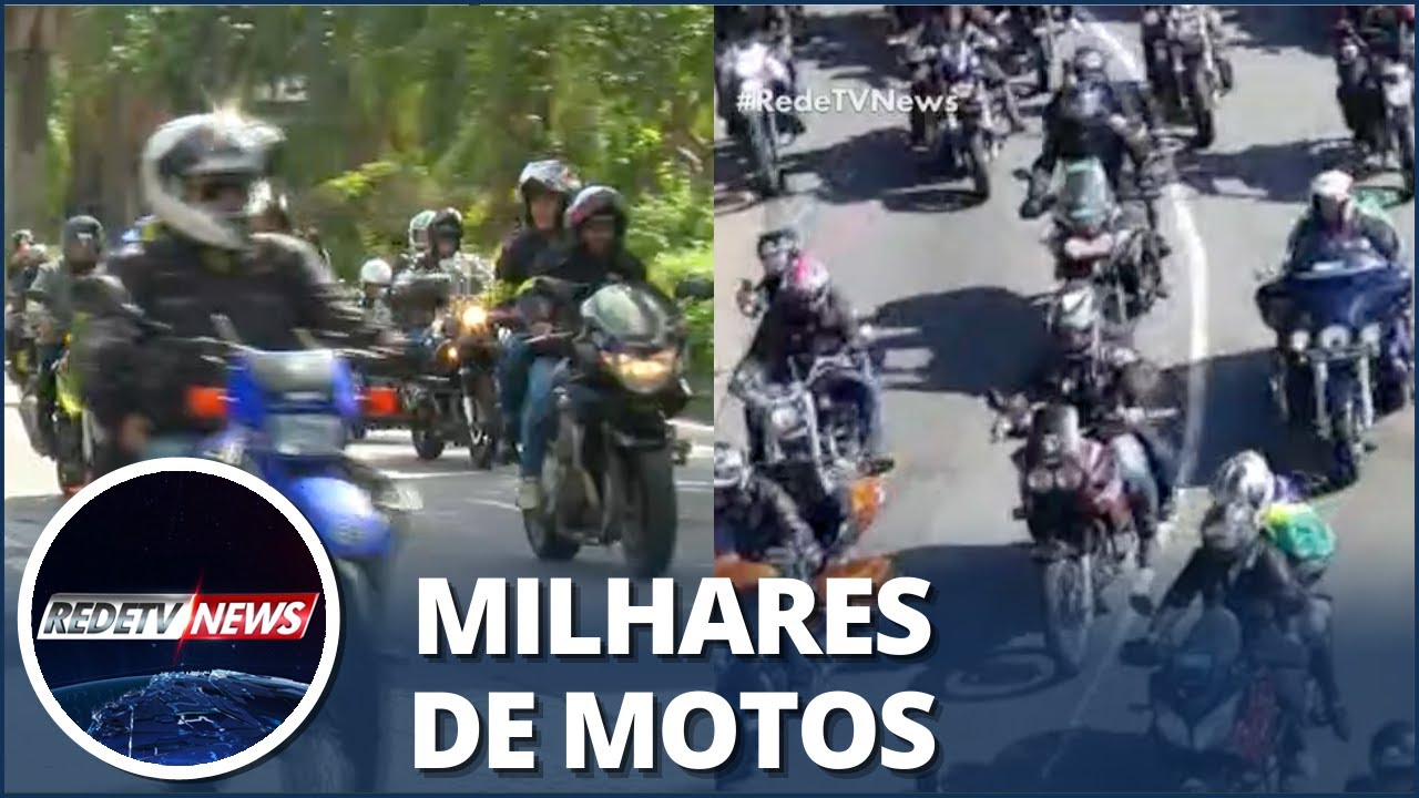 Bolsonaro participa de motociata em São Paulo