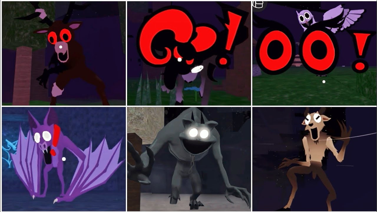 99 Nights In The Forest Bat Vs Deer Vs Ram Vs Owl Vs Goat Jumpscares 