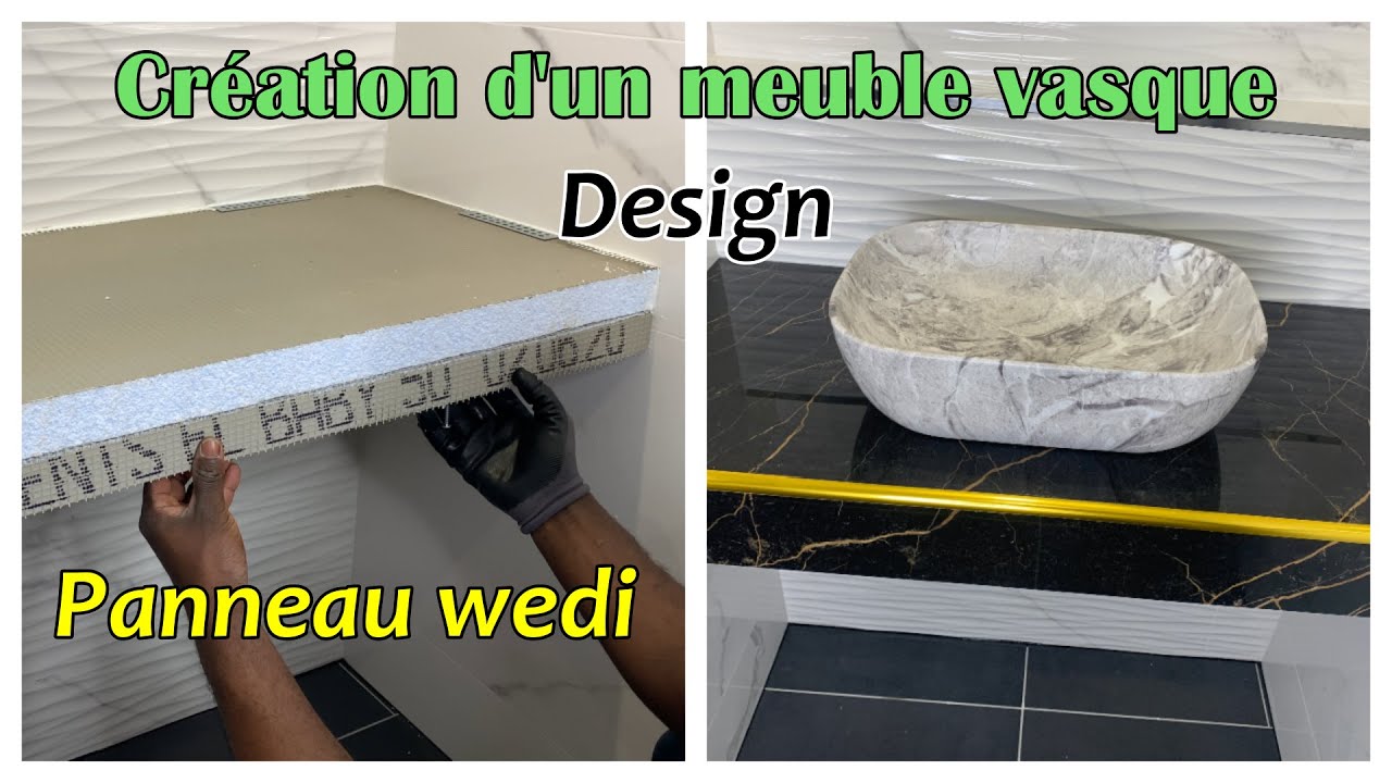 Création d'un meuble vasque suspendu