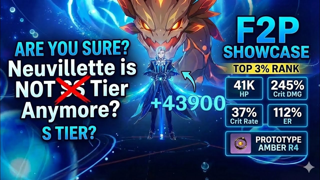 The ULTIMATE F2P Neuvillette Guide 2026: Top 3% Rank & Insane Damage