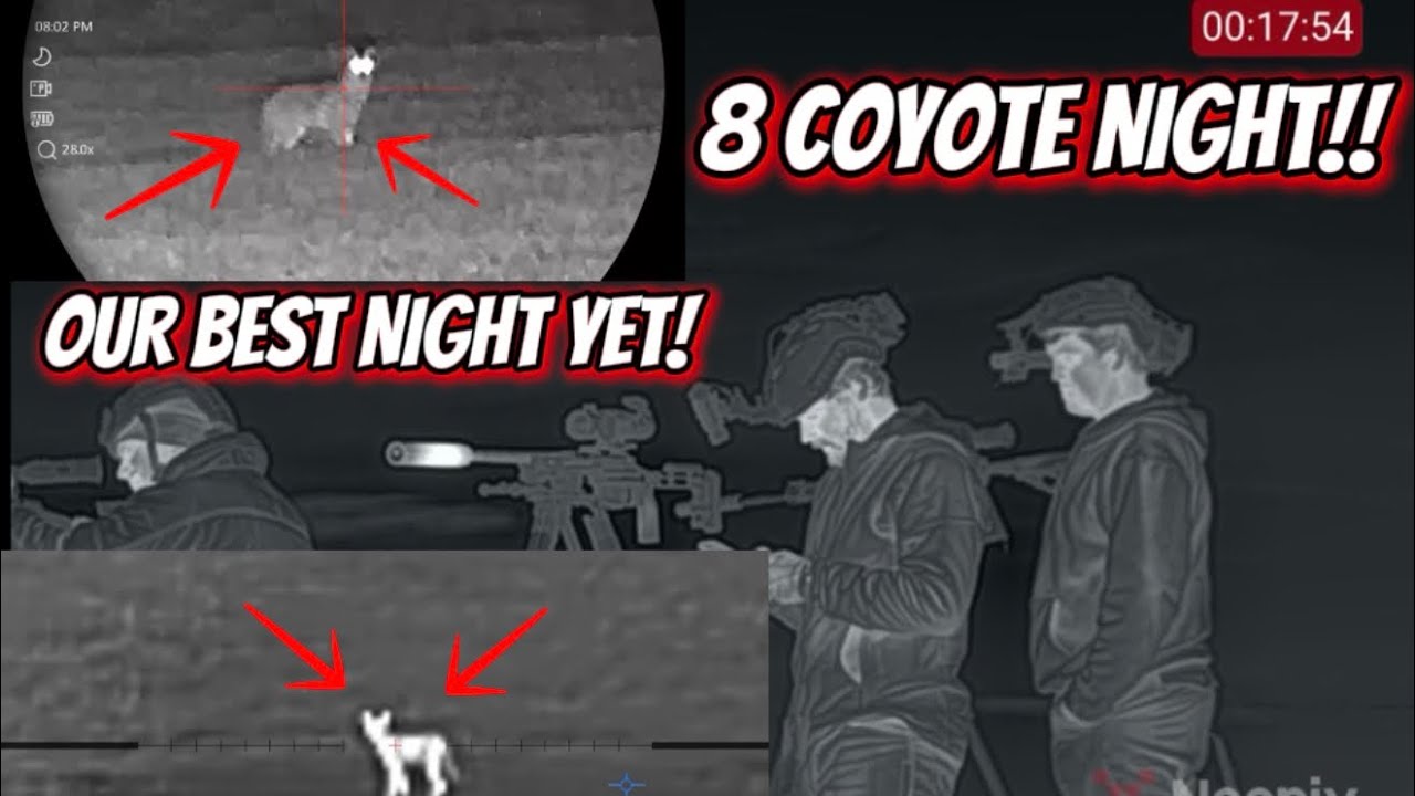OUR BEST NIGHT YET! ULTRA CLEAR THERMAL+NIGHTVISION COYOTE HUNTING|EP4 2025 Coyote Season|