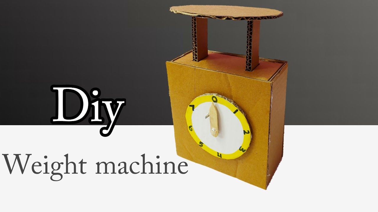 Cardboard weight machine for school project || Diy working model of weighing machine