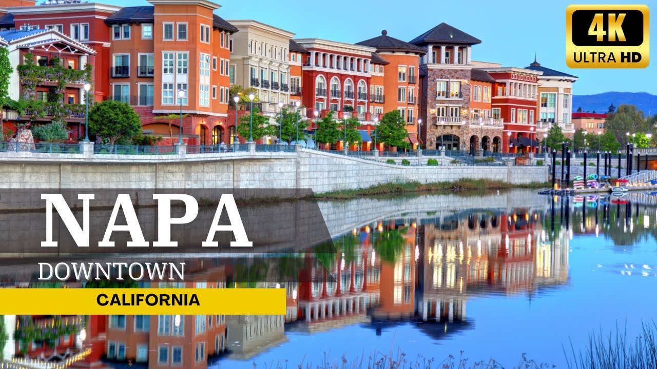 [4K] Napa Downtown: A Scenic Walking Tour Through California's Wine Country 🍇 🚶‍♂️📹