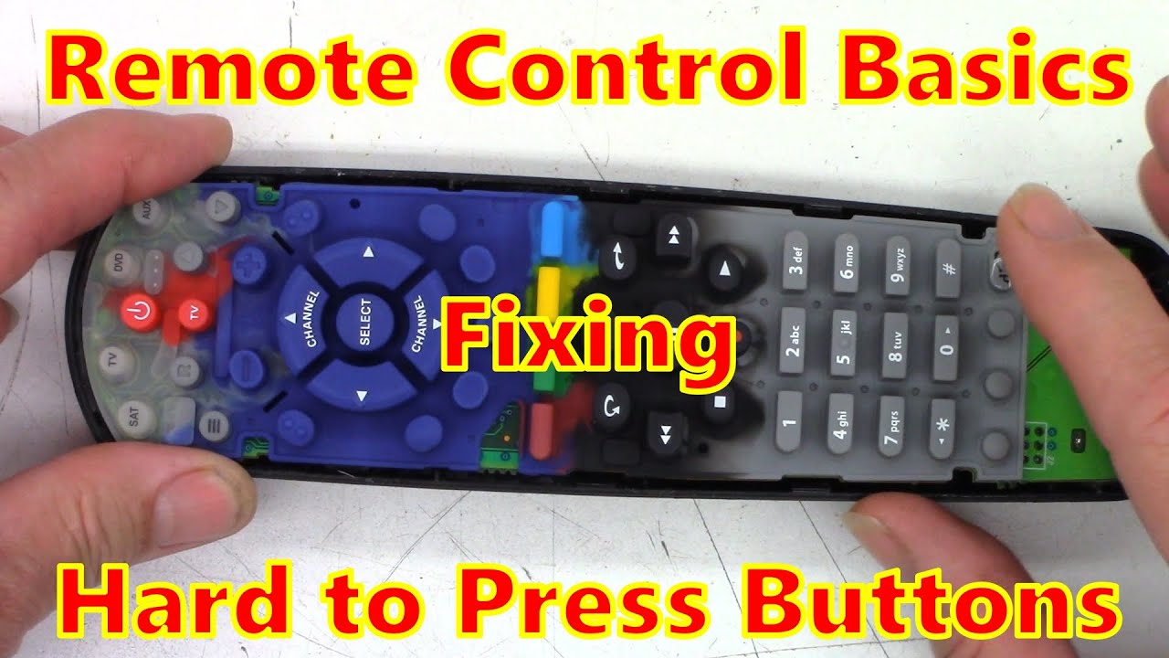 Remote Buttons Hard To Press. Try this first before replacing it.