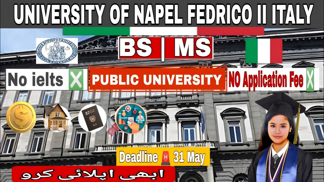 🚨UNIVERSITY OF NAPEL FEDRICO II ITALY SCHOLARSHIPS 2026 🇮🇹| BS & MS | NO IELTS | NO APPLY FEE