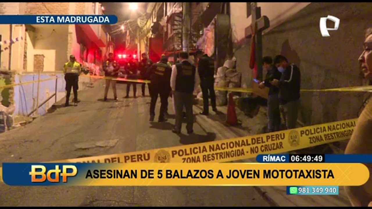 Rímac: joven es asesinado de seis disparos cuando estaba con su enamorada