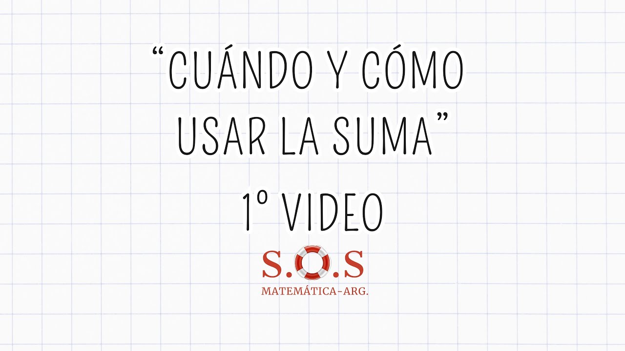 1° | 📘 ¿Cuándo y cómo usar la suma? | Matemáticas básicas explicadas fácil