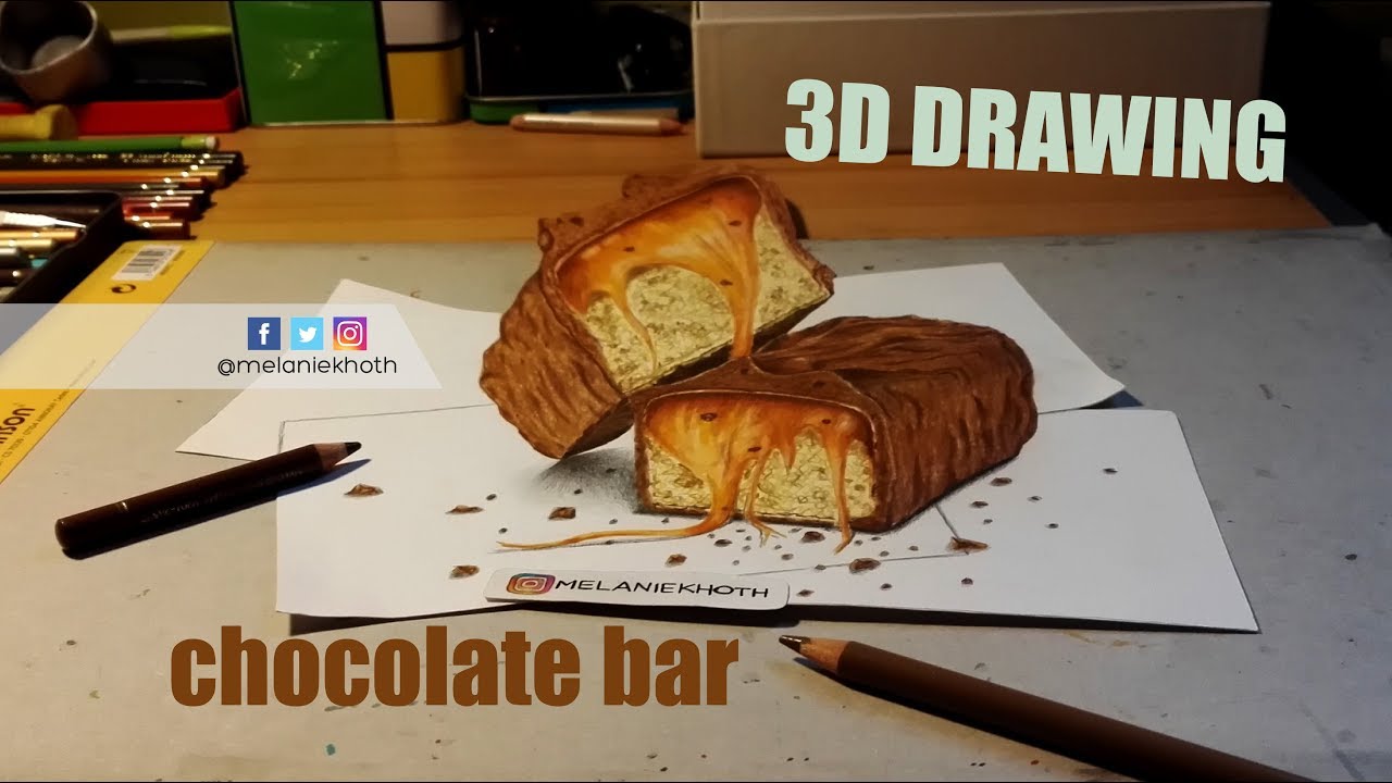 3D Chocolate bar drawing