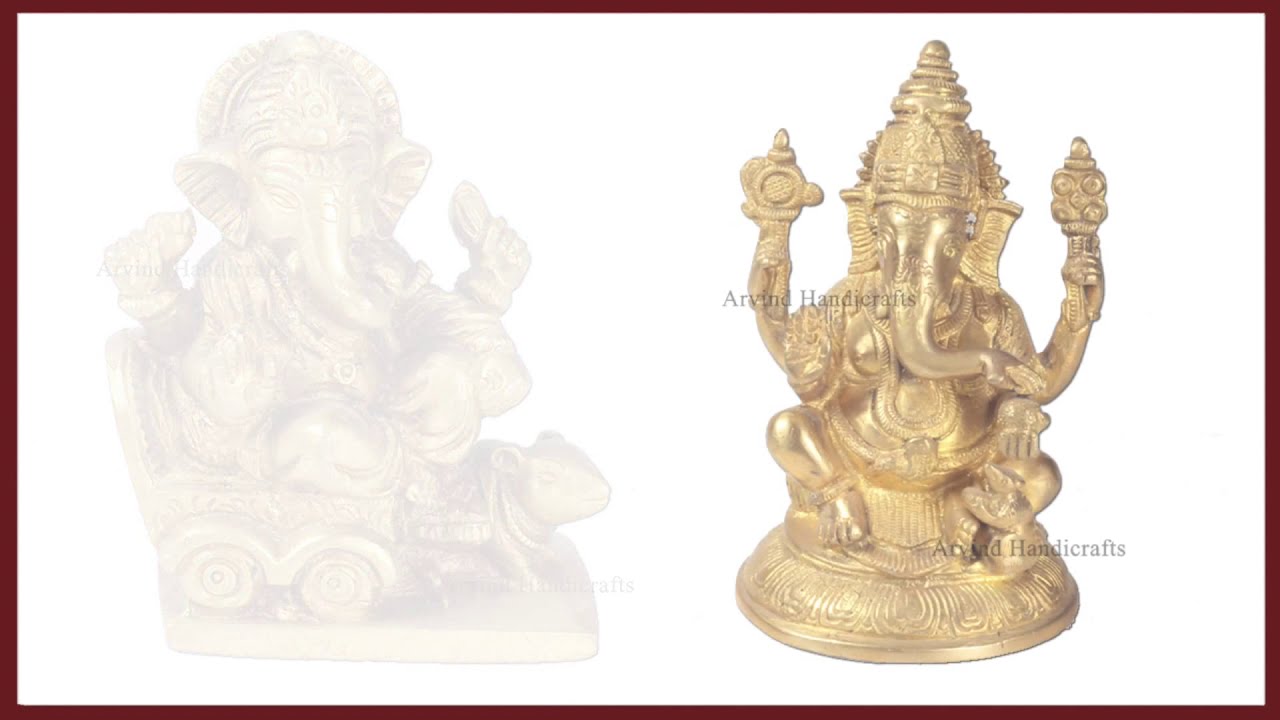 BRASS GANESH STATUE HANDMADE GOD IDOLS BY ARVIND HANDICRAFTS JODHPUR
