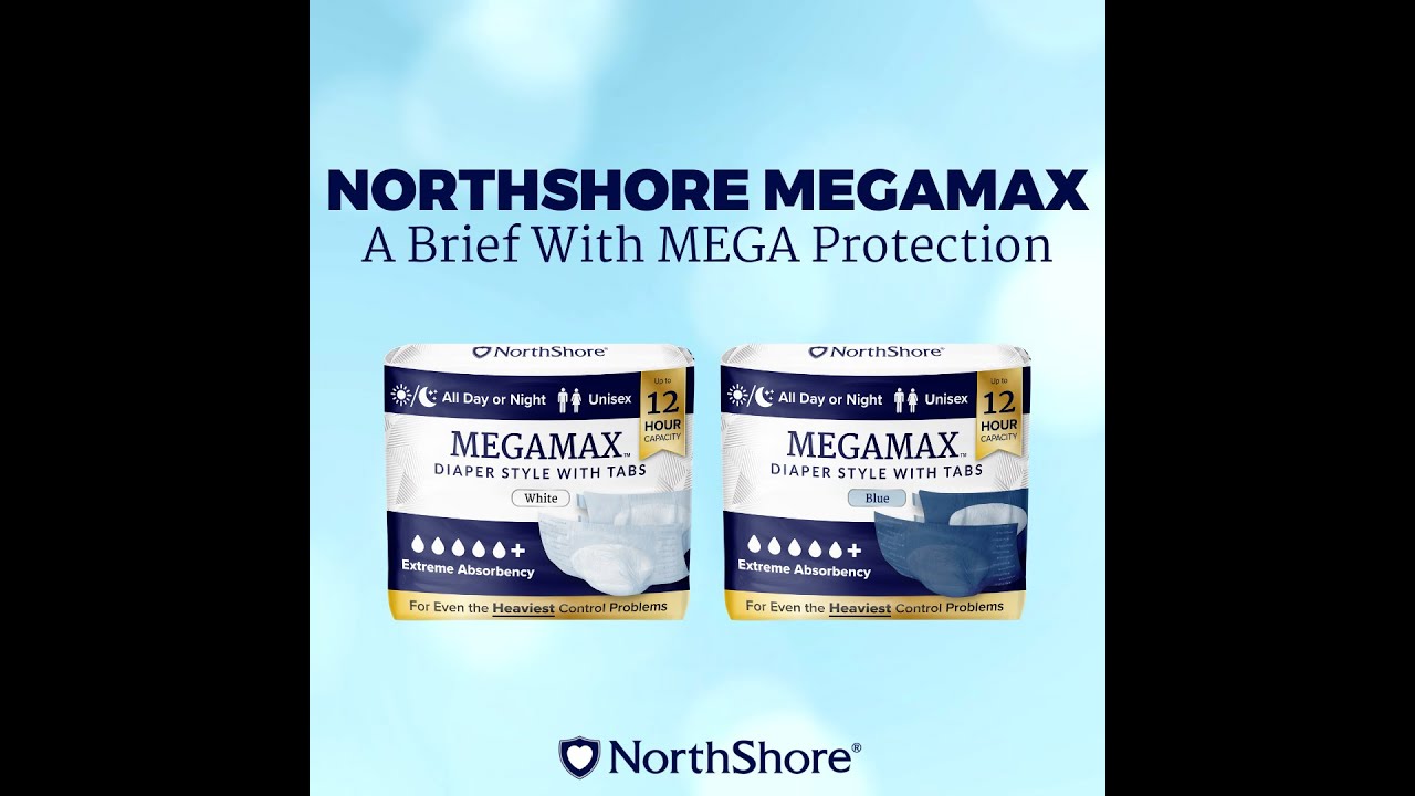 NorthShore MegaMax Adult Diaper Features | Premium Overnight Tab-Style Briefs for Heavy Incontinence