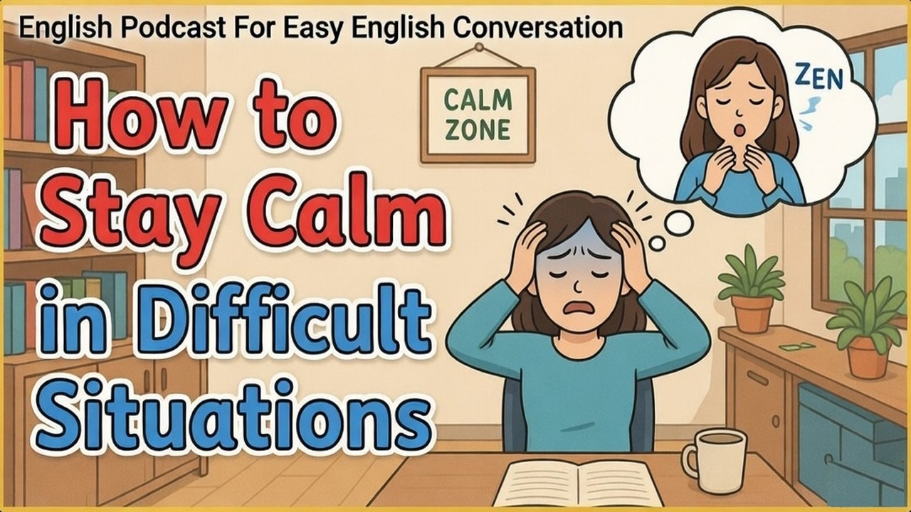 English Podcast For Easy English Conversation | How to Stay Calm in Difficult Situations