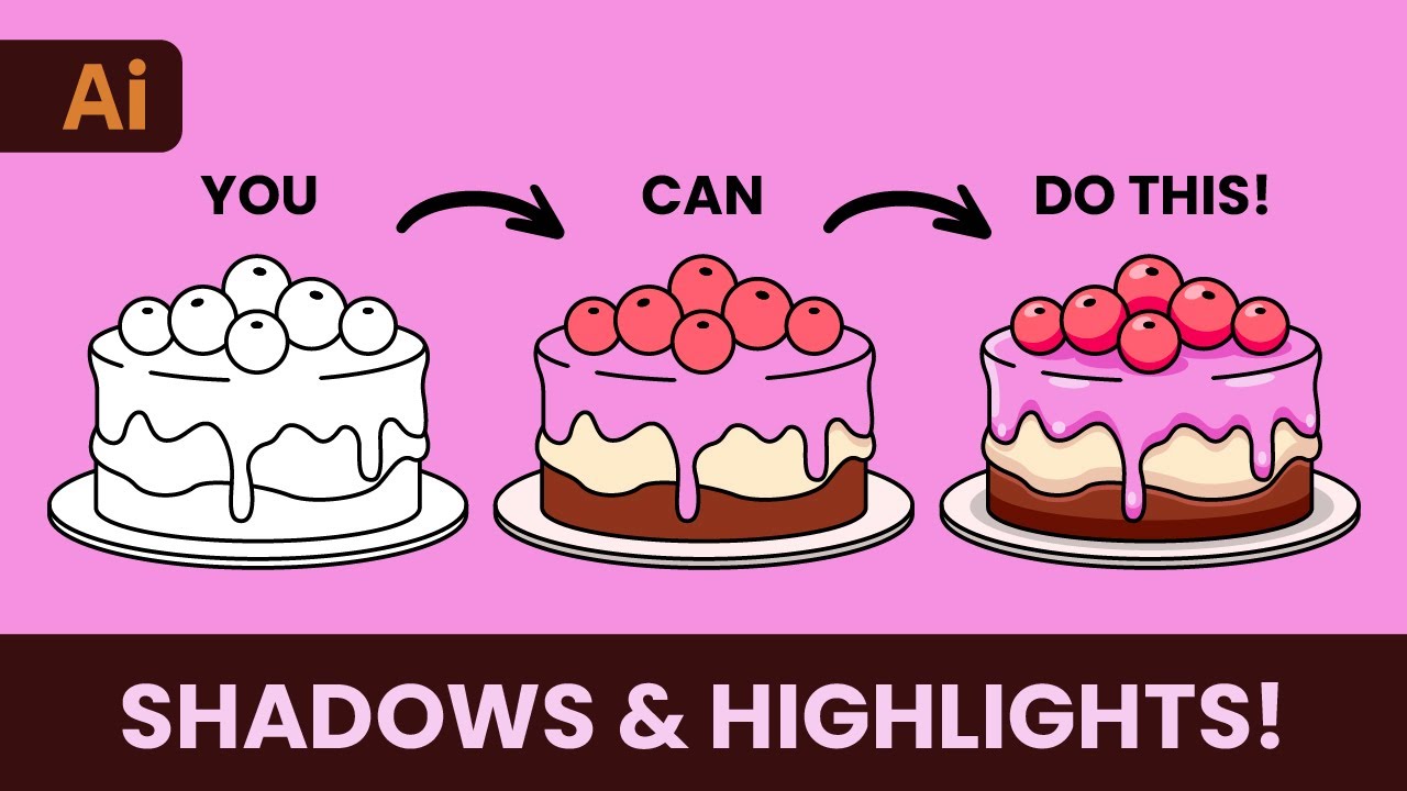 Adobe Illustrator Tutorial - Basics of Colouring with Shadows & Highlights