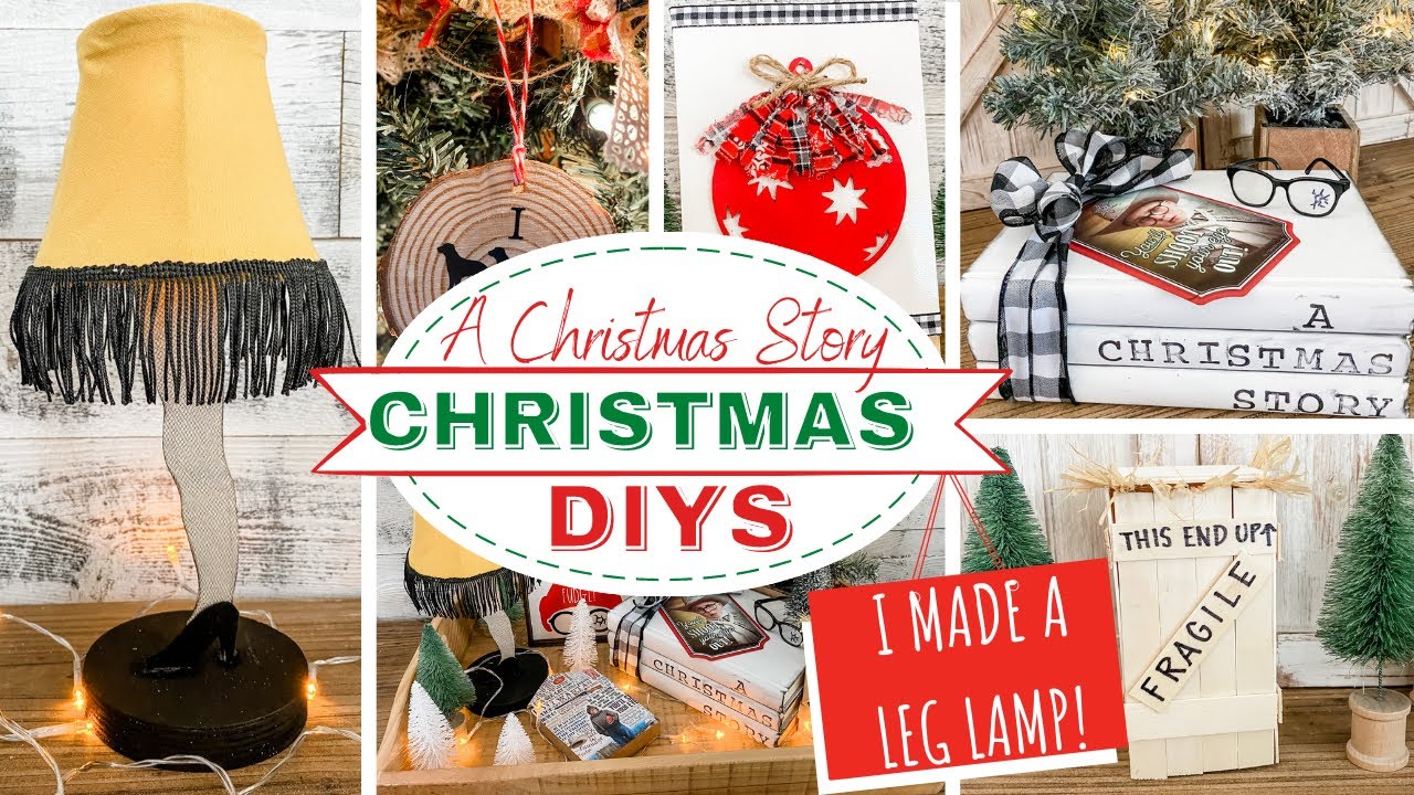🎄OH FUDGE!  A CHRISTMAS STORY Movie DIYS🎄 I MADE THE LEG LAMP with Dollar Tree Supplies!