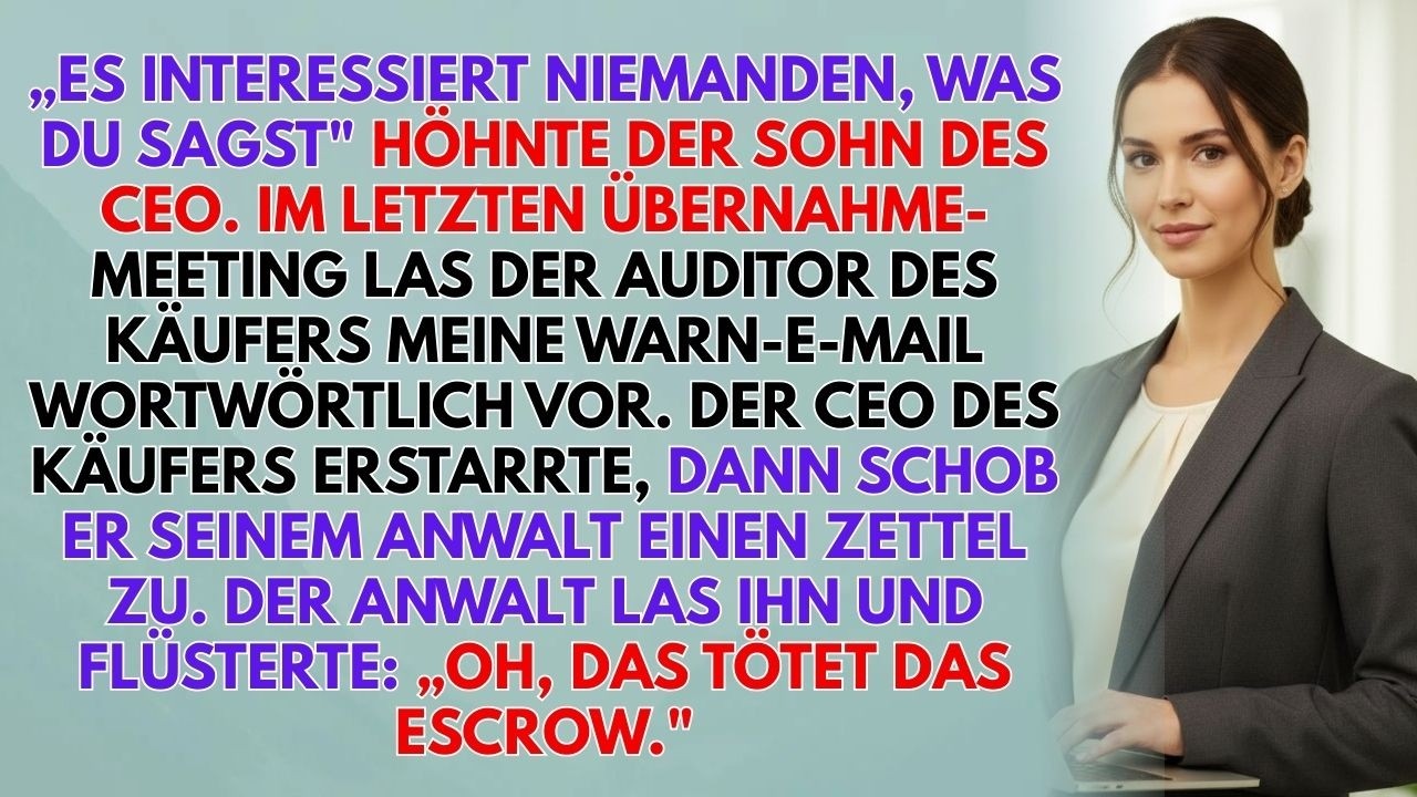 Er Sagte 'Niemanden Interessiert’s.' Ich Zerstörte Seinen 60 Mio. € Übernahme-Deal. | Büro-Rache
