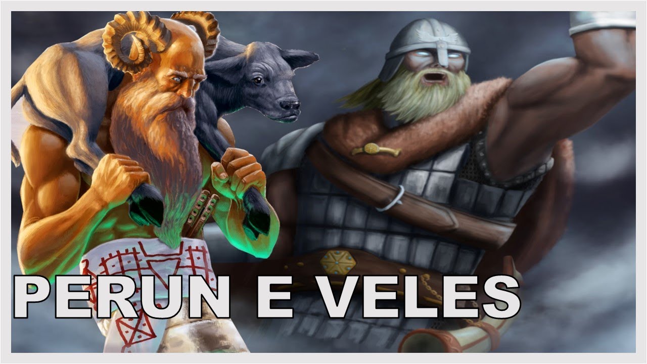 Perun and Veles, the Russian gods of thunder and nature