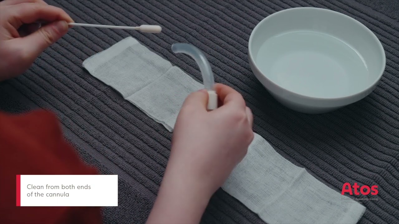 Atos Medical -  How to clean with a swab