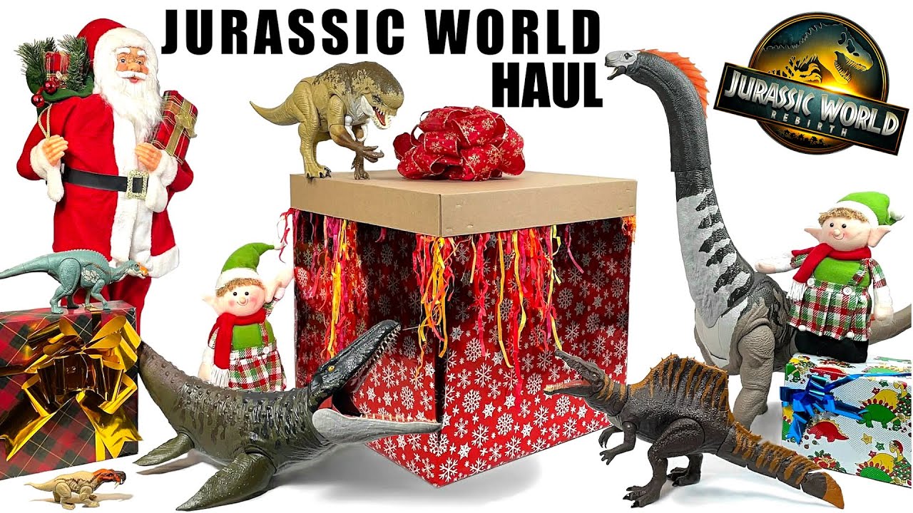 MEGA SORTEO DE JUGUETES DE JURASSIC WORLD REBIRTH. (HAUL NAVIDEÑO DE MI COLECCION XD)
