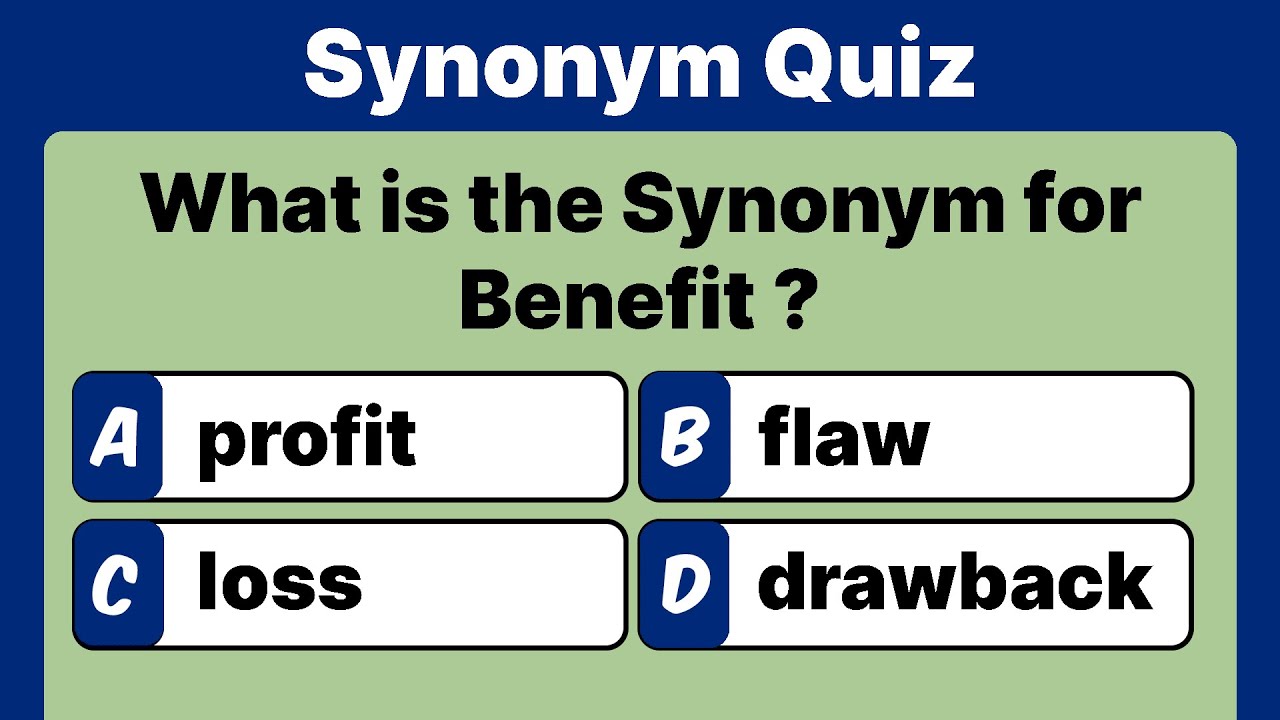 Synonym Quiz | English Grammar | English Test | Question and Answer | 2024-Edition
