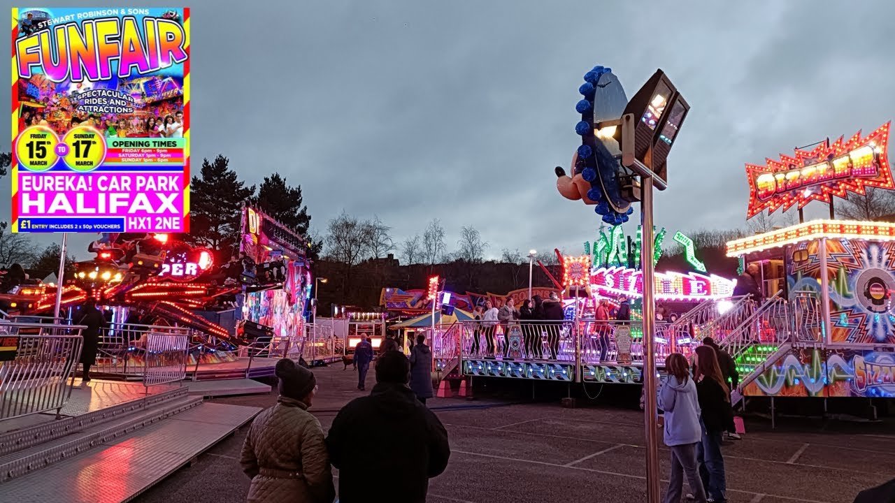 Fun Fair At Eureka Car Park Halifax, Fun Fair Vlog, GOOD RIDES, Friday 15th March 2024