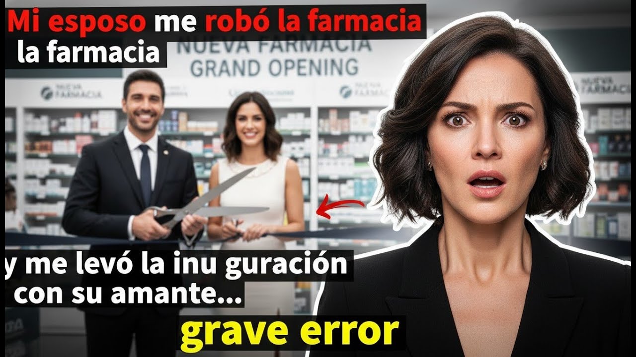 Mi esposo me robó la farmacia y me llevó a la inauguración con su amante… grave error