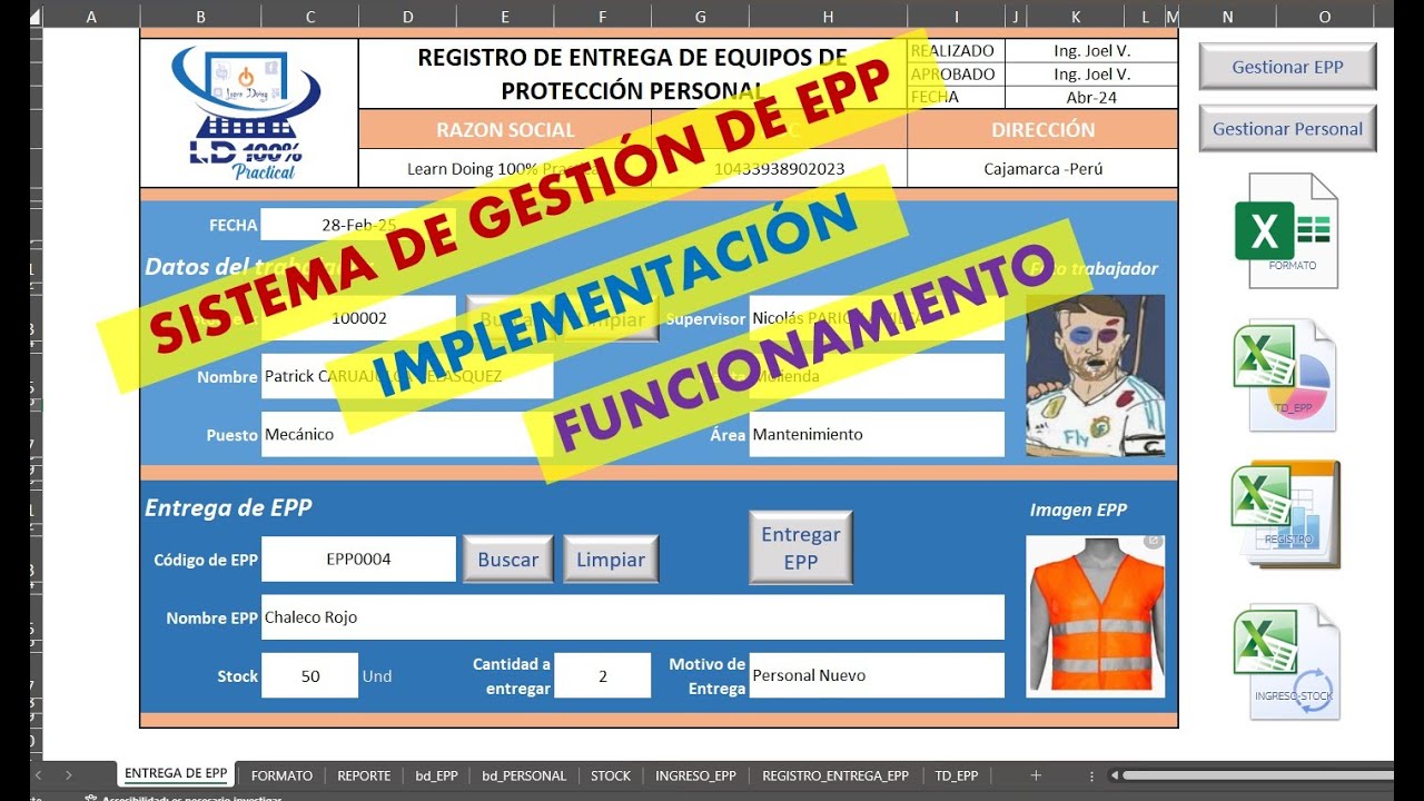 SISTEMA DE GESTIÓN DE EPP - Implementación y funcionamiento