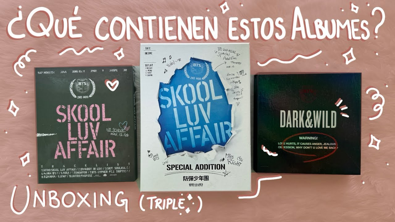 ¿QUE CONTIENEN ESTOS ÁLBUMES? - UNBOXING BTS (SKOOL LUV AFFAIR + SPECIAL ADDITION + DARK&WILD)