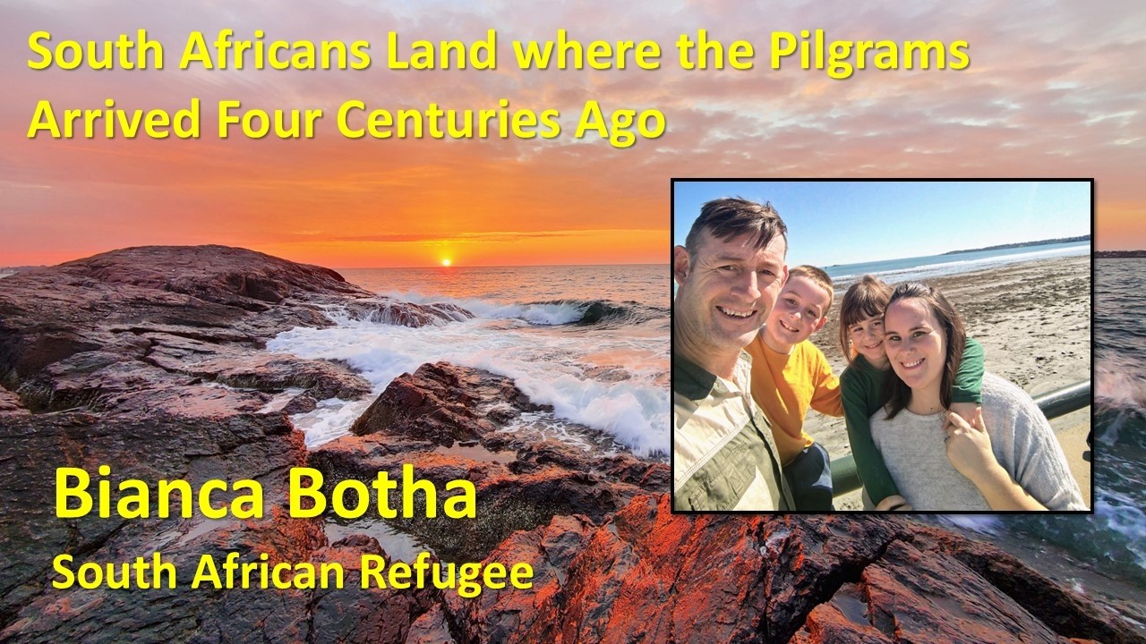 South Africans where the Pilgrims Landed | South African Refugees Bianca Botha | 20 Mar 2026