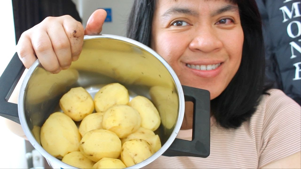 ASMR rambling for Chola lola peeling potatoes Super Moon Simple living