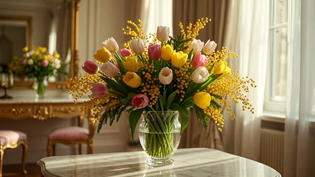 Luxury Spring Interior 🌷 8 March Elegant Ambience | Relaxing 4K