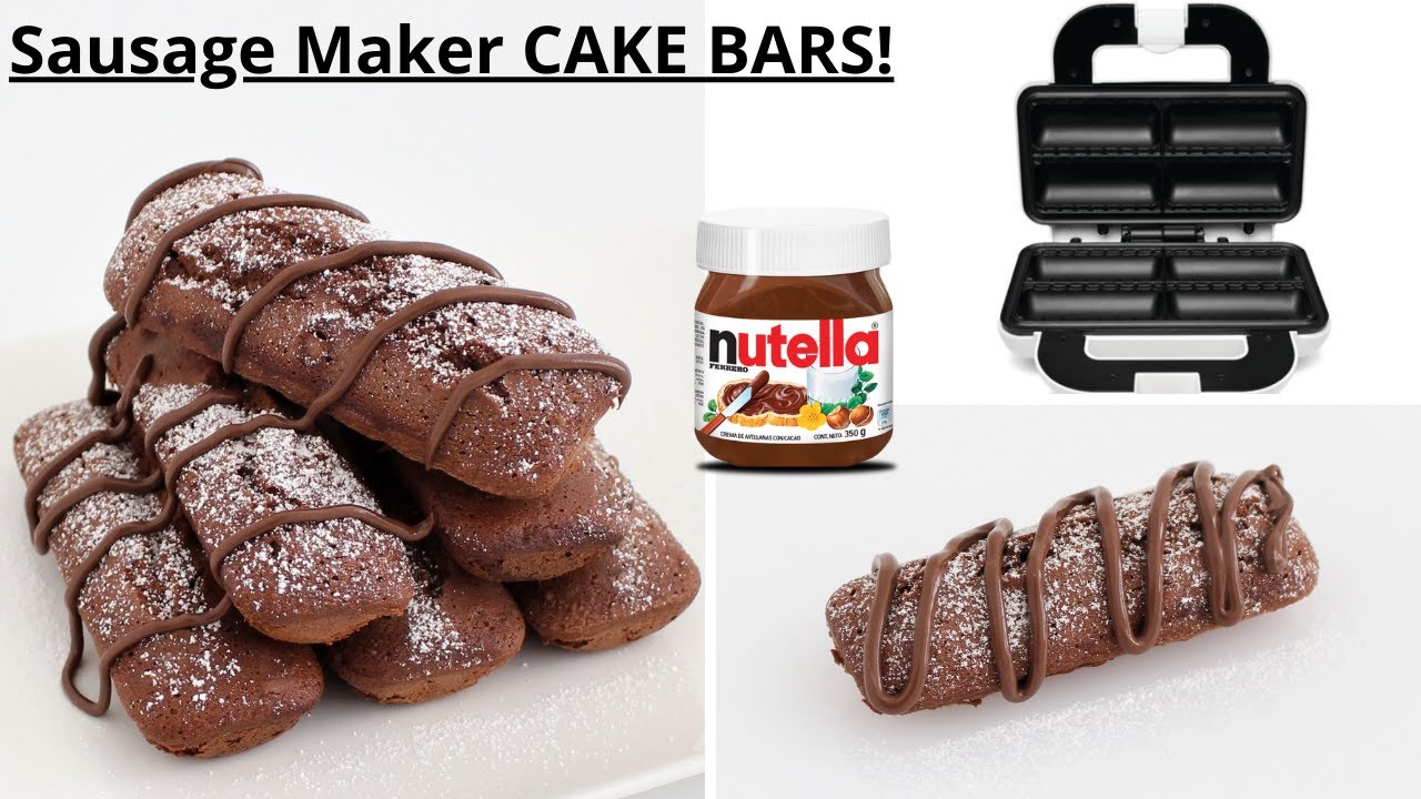 Cake Bars! Sausage Roll Maker 3 Ingredient Nutella Cake Bars. So Simple BEST 3 ingredient cake!
