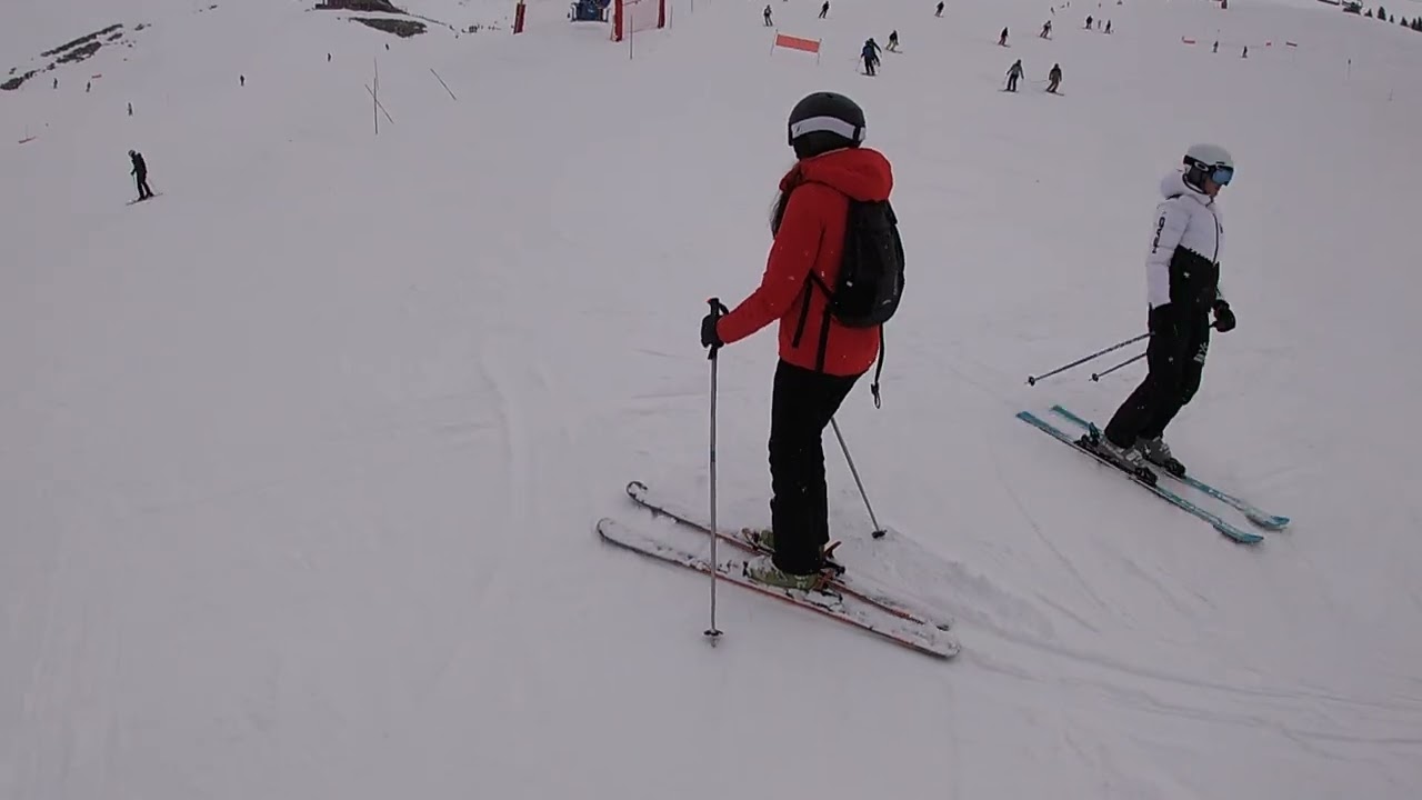 Flaine - Dag 5 - #7 Blauwe piste Emeraude met Zohra